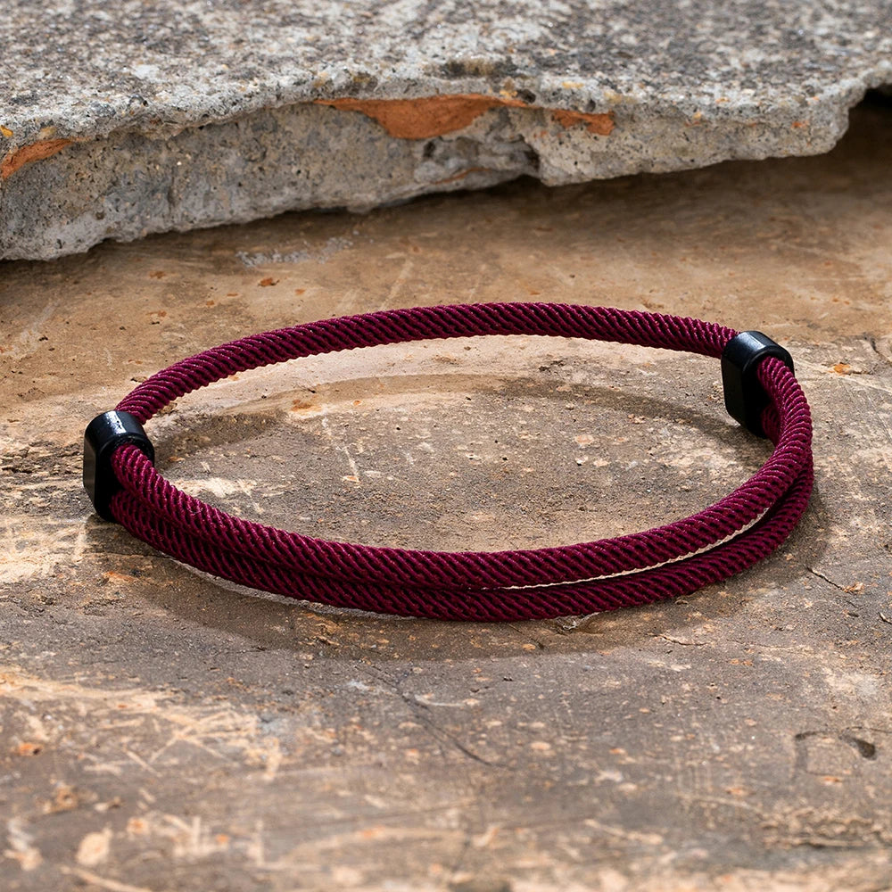 MKENDN Minimalist 3MM Thread Bracelet Mens Women Adjustable Red Braslet For Lovers Distance Couple Brazalete Yoga Meditation