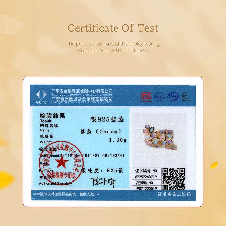 Bamoer 925 Sterling Silver Autumn Gold Leaves Charms Lucky Four-Leaf Clover Spinning Pendant for Women Bracelet DIY Jewelry Gift