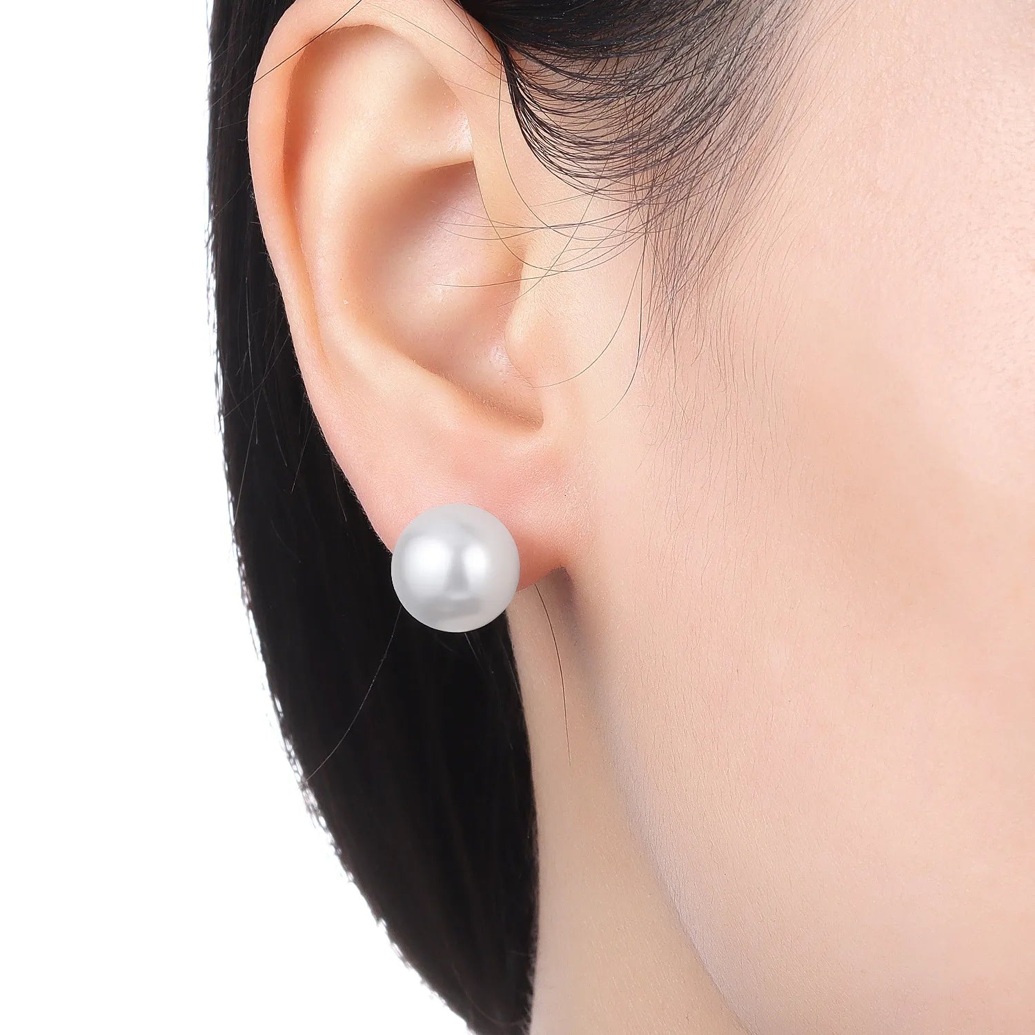PANPOKI S925 Sterling Silver Versatile And Minimalist Pearls Stud Earrings For Lady S925 Jewelry Party Anniversary Trendy Gifts