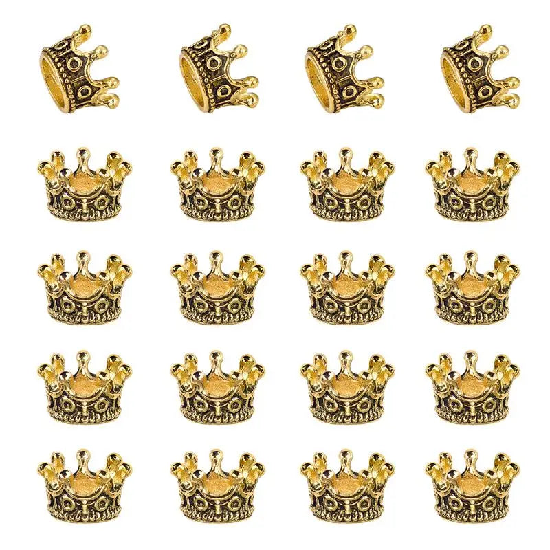 10pcs/20pcs Crown Charm Beads Connectors Charms End Beads Cap For DIY Jewelry Making Findings