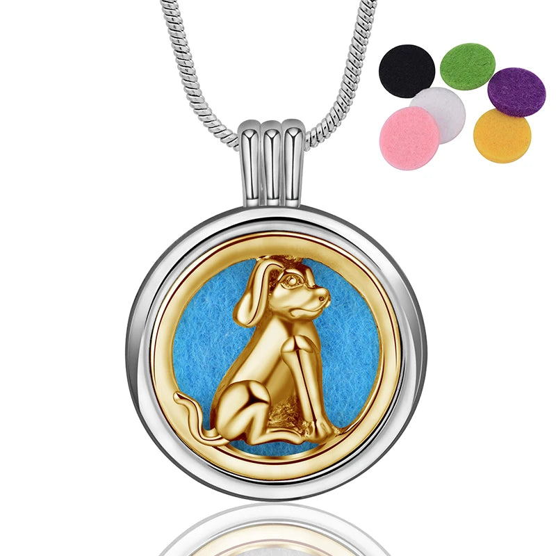 Eudora Copper Perfume Essential Oil Diffuser Necklace Aromatherapy Diffuser Locke Pendants Healing Jewelry Gift