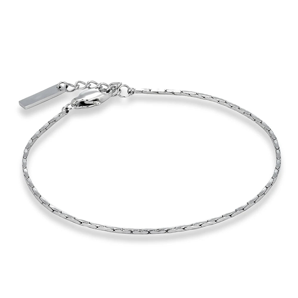 MKENDN Punk Simple Style Men Women Jewelry Non-fading Steel Wire Chain Bracelet Minimalist Bracelet for Men Male Gifts