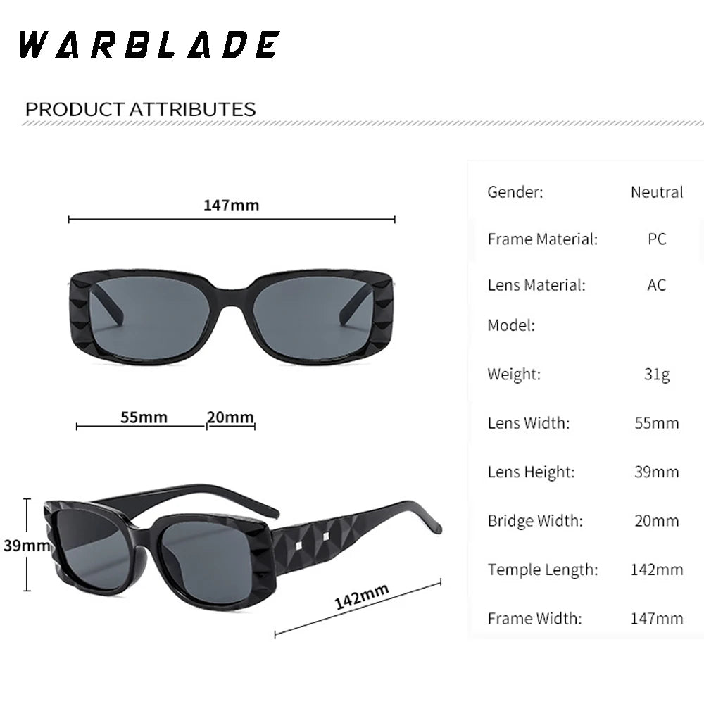 2025 luxus Marke Design Fashion Square Frauen Sonnenbrille Retro Gradienten Objektiv Männer Punk Sommer Outdoor Reise Sonnenbrille UV400