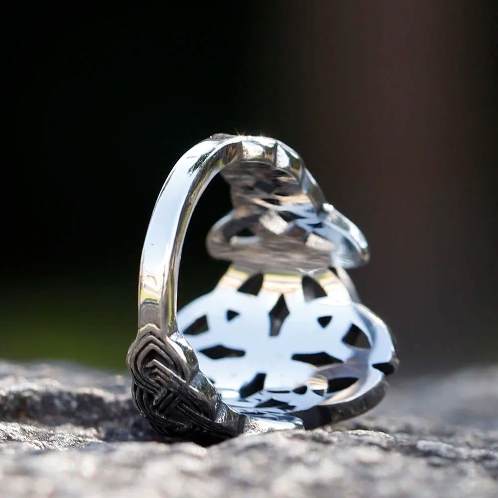 2024 New Pattern Stainless Steel Ring Wiccan Cross Celtics Knot Women Rings Witchcraft Good Luck Protection Amulet jewellery