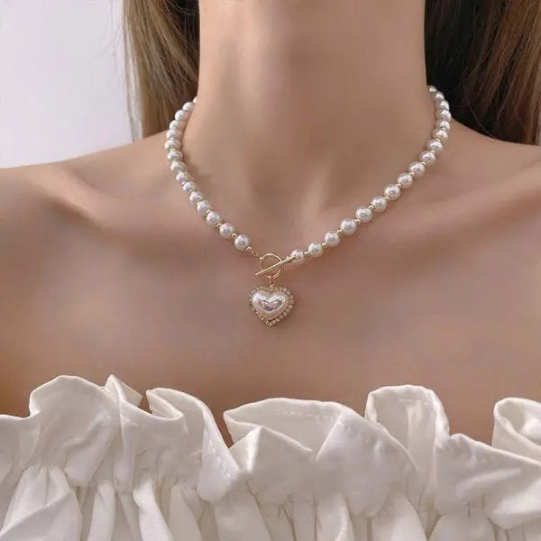 Exquisite Cherry Blossoms Flower Necklace For Women Crystal Zircon Rose Heart Butterfly Clavicle Chain Wedding Romantic Jewelry