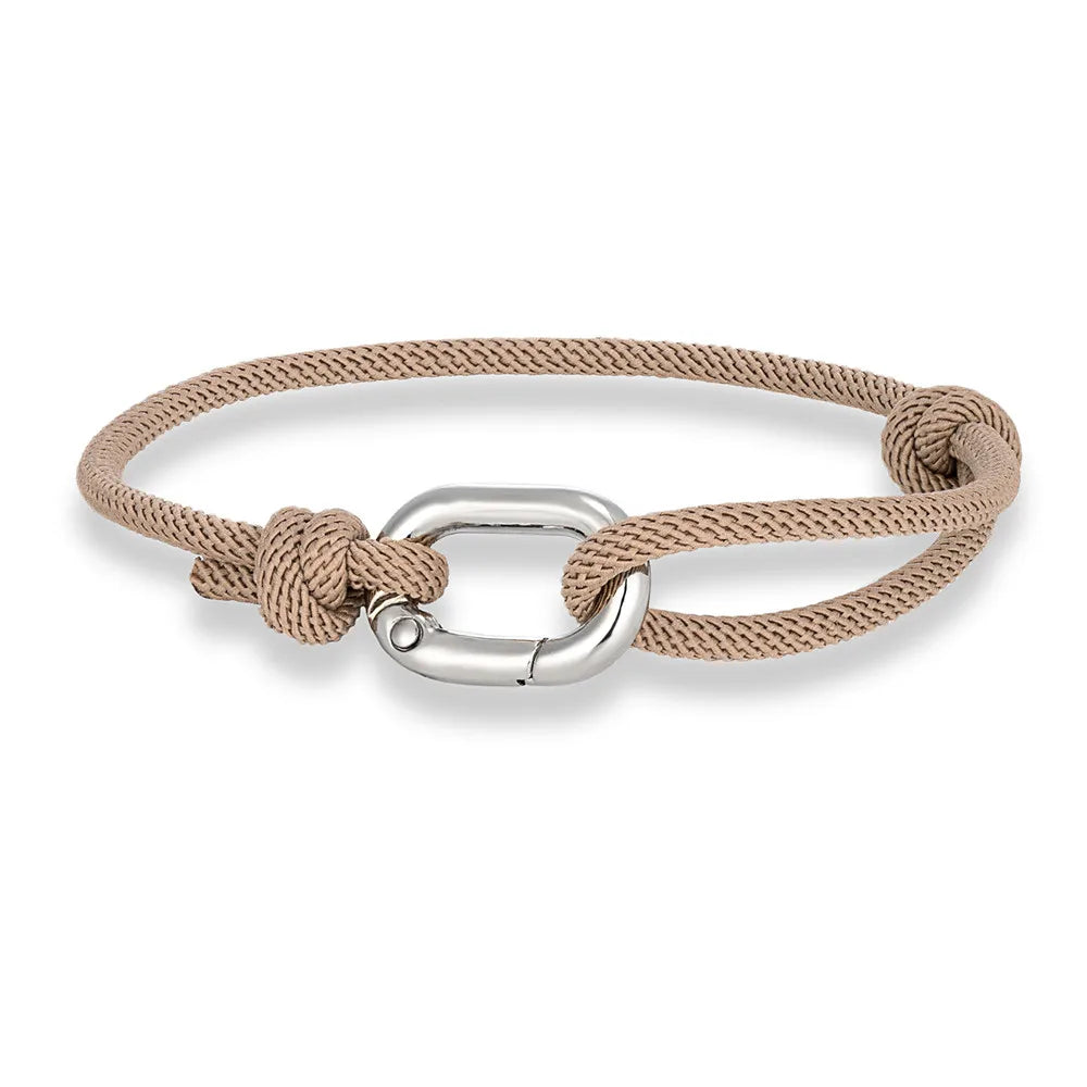 Bracelet MKENDN style nautique pour homme, fin et ajustable, avec fermoir ovale à ressort, idéal pour les surfeurs et les amateurs de bijoux de plage.
