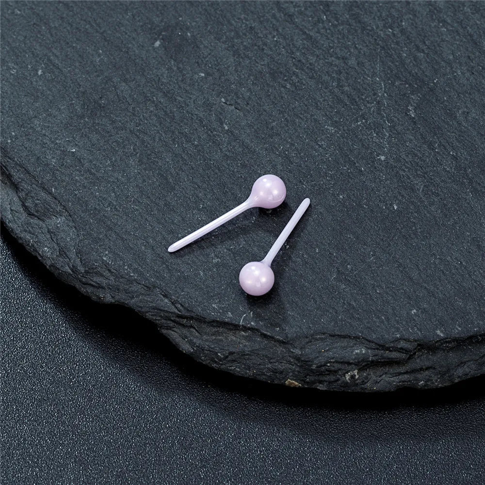 MKENDN 4MM Hypoallergenic Bioceramic Earrings for Healing Piercings Medical Grade Studs Ear Posts Anti-Allergy Ear Jewelry