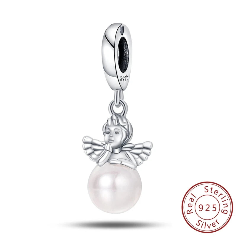 100% Real 925 Sterling Silver Charms Beads Stars Moon Pendant Fit Original Charms Bracelets Bangle DIY Jewelry Gifts