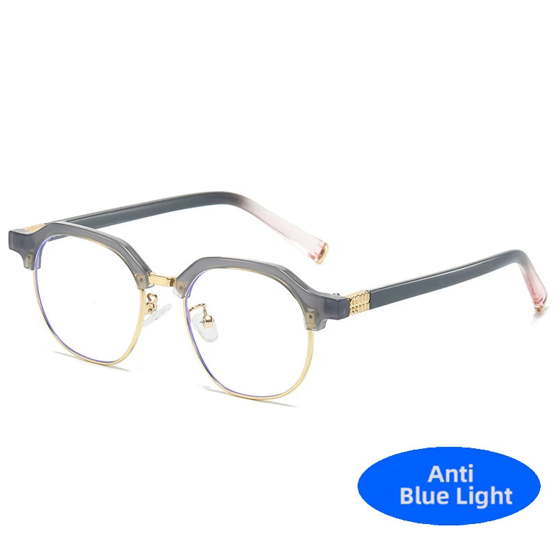 Fashion Anti Blue Light Sun Glasses Men Women Computer Anti Radiation Glasses Outdoor Shades Eyeglasses Round Punk Frame Eyewear