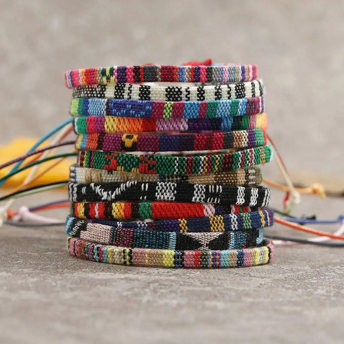 12pcs  Boho Surfer Beach Bracelet Set Men & Women Braided Boho Summer Bracelets Handmade Festival Jewelry