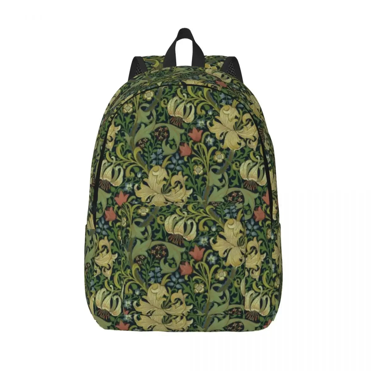 William Morris Art Canvas Backpacks for Women College School Students Bookbag Fits 15 Inch Laptop Floral Textile Pattern Bags