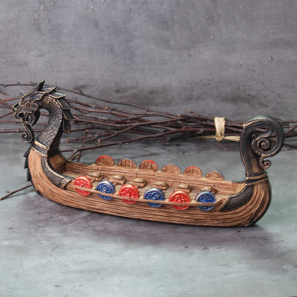 Viking Dragon Resin Boat