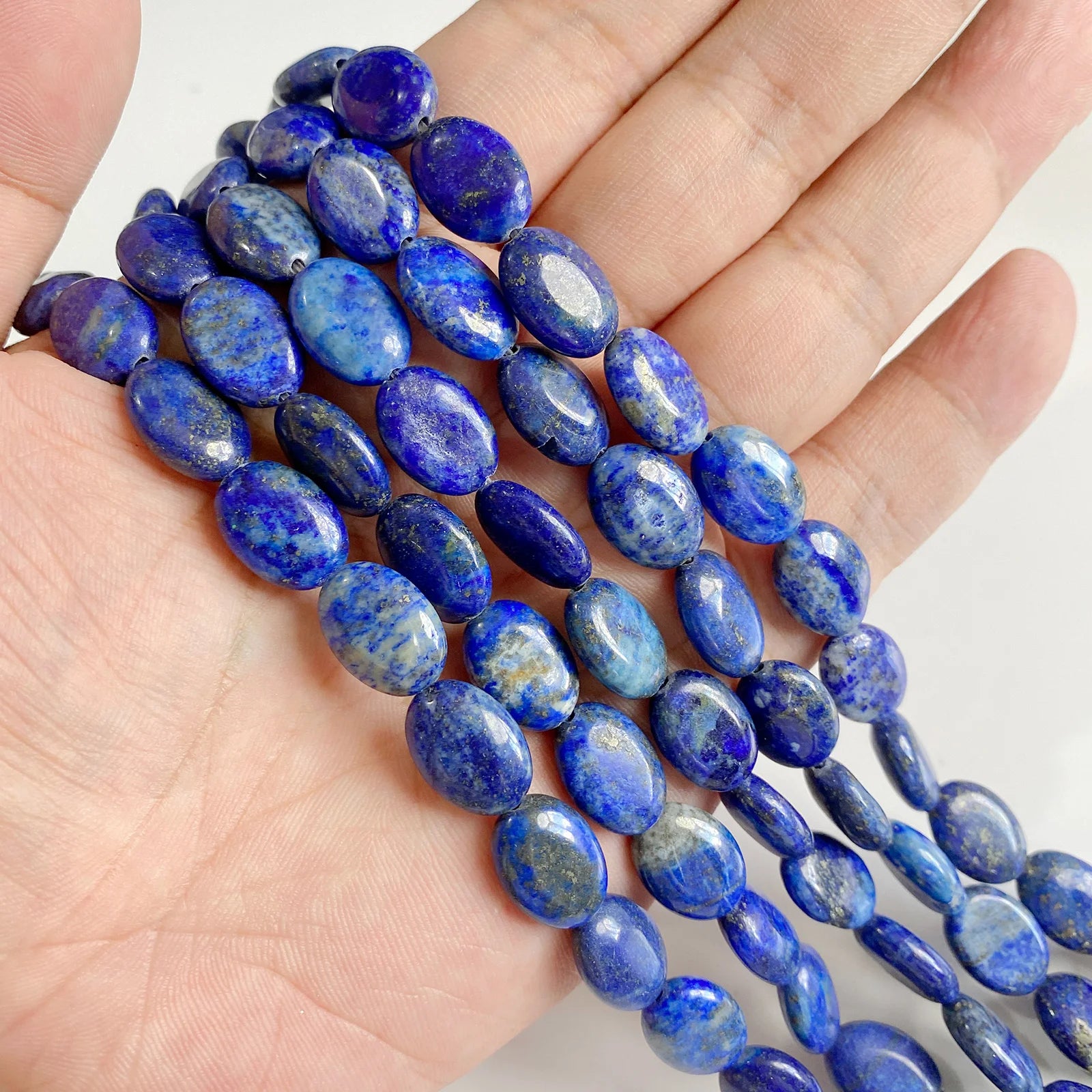 Natural Lapis Lazuli Healing Stone Bead Handmade Necklace Bracelet Bead Accessories For DIY Wisdom,Confidence,Prosperity Jewelry