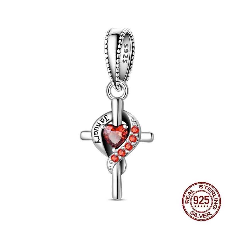 New 925 Sterling Silver Charms Beads Pendant From January To December Month Beads Fit Original Bracelet Charms Women Jewelry