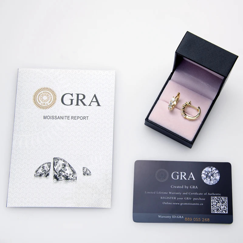 OXTAO Real 925 Silver 3.5mm Moissanite Clip Earrings Female Jewelry Hoop Earring  Sparkling Lab Diamond Wedding Party Jewelry