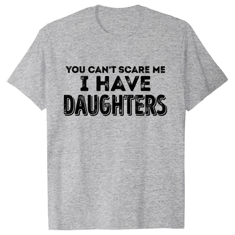 T-shirts for Men Funny Print Tshirt Dad Daddy Daughters Oversized Clothes Short Sleeve Tees Children Cute Joke Men Tshirt Tops