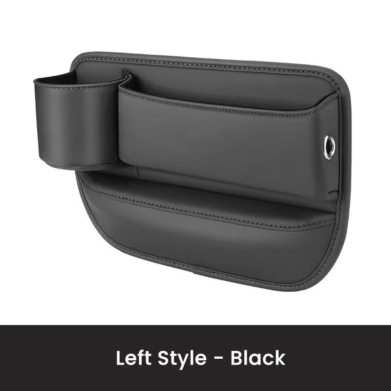Car Seat Gap Filler Automotive Seat Leather Storage Box with Cup Holder Universal Seat Gap Organizer Adjustable Seat Storage Box - Madeinsea©