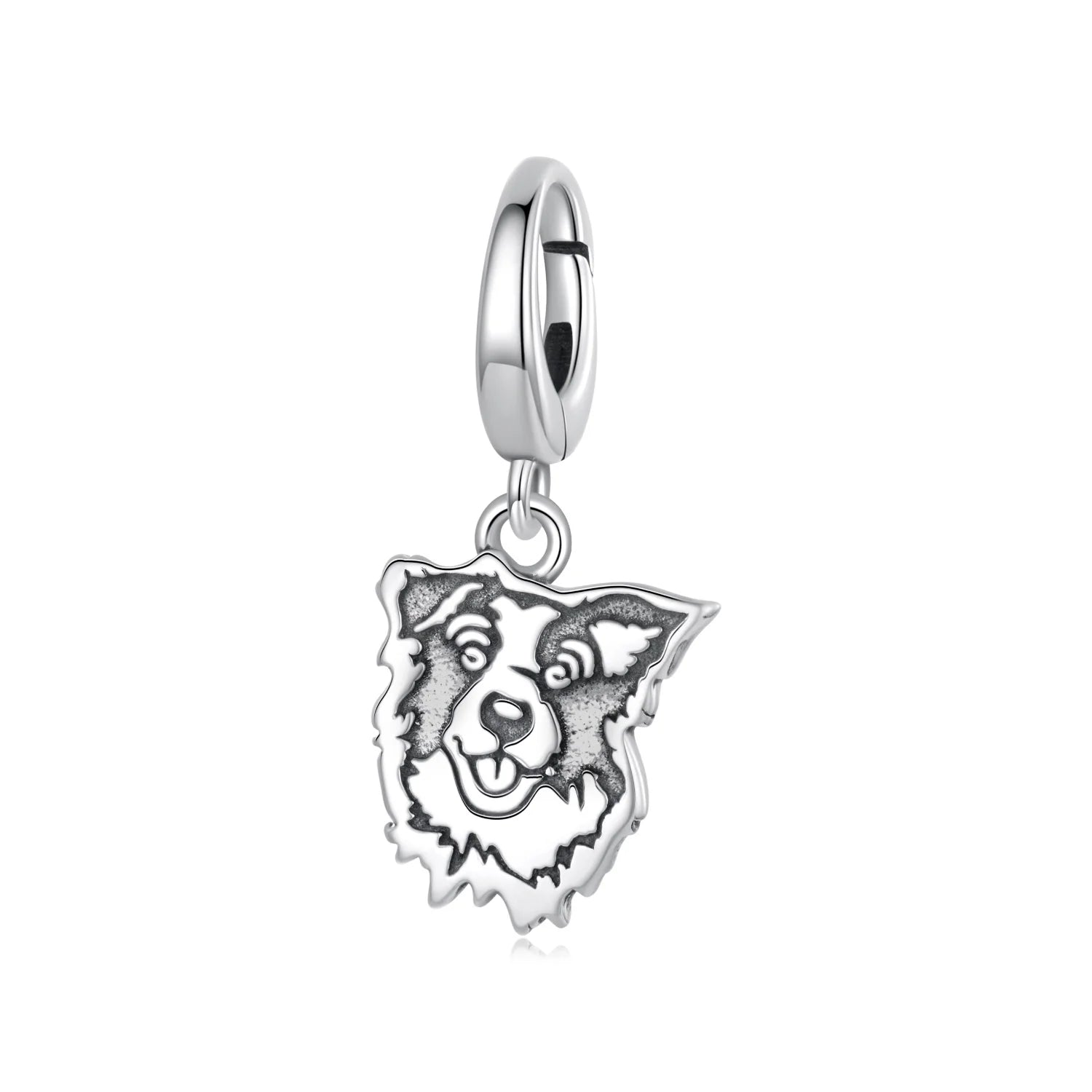 WOSTU Breloques en argent sterling 925 représentant un chien - Pendentif mignon avec fermoir animal - Idéal pour la création de bracelets et colliers - Cadeau parfait pour les amoureux des animaux