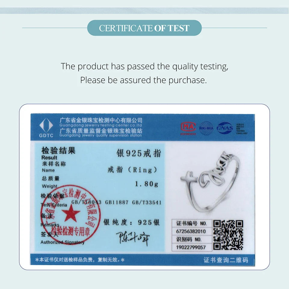 BAMOER 2025 Solid 925 Sterling Silver Cross Ring, Faithful Jesus Cross Fashion Adjustable Band Ring for Women SCR1123-E