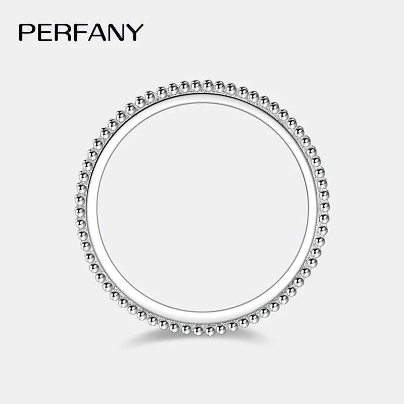 PERFANY All Moissanite Ring for Women S925 Pure Silver Shining GRA Laboratory Diamond Stackable Ring Fashion Wedding Jewelry - Madeinsea©