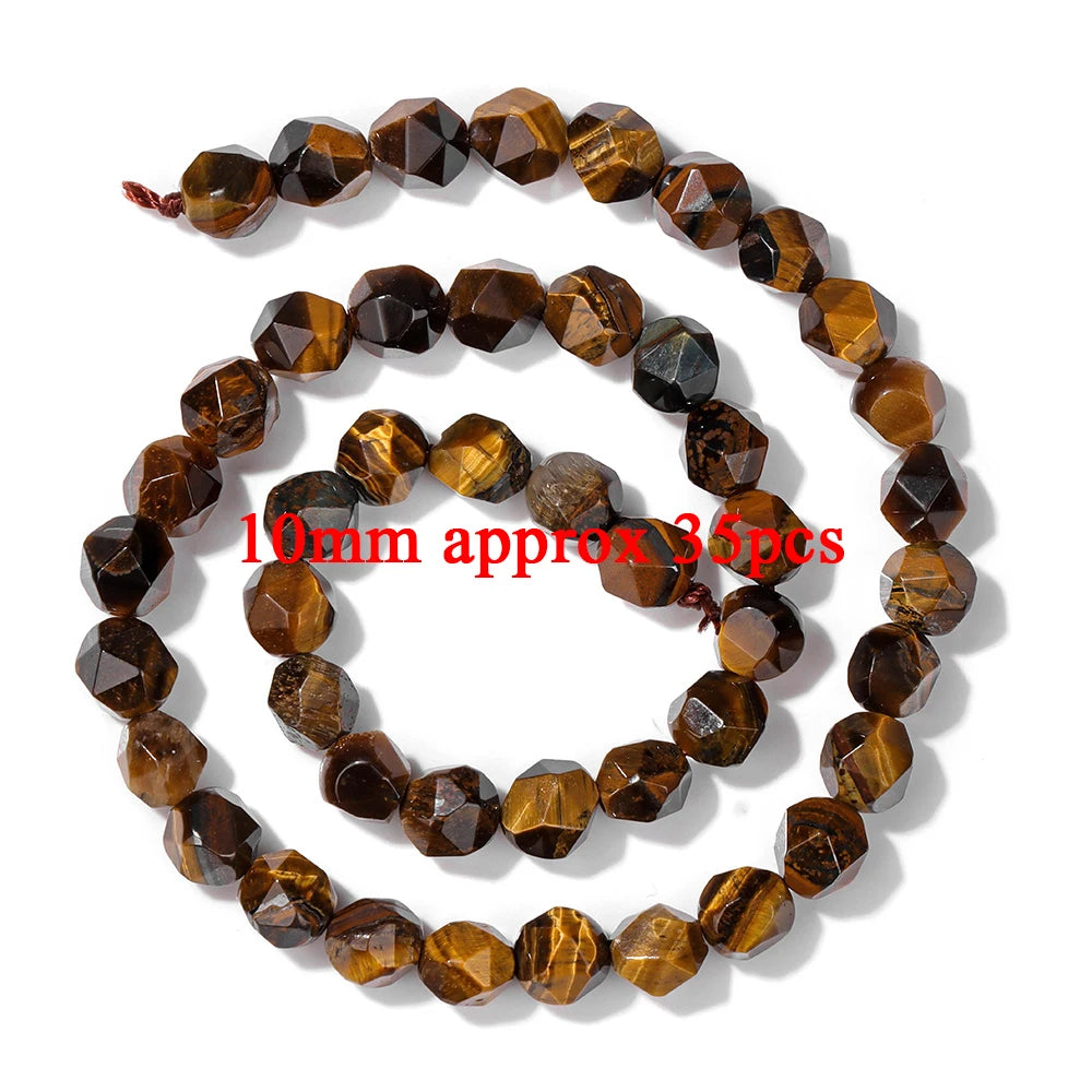 High Quality Yellow Tiger Eye Stone Beads Natural Round Heart Rondelle Cube Irregular Loose Spacer Bead For Jewelry Making DIY