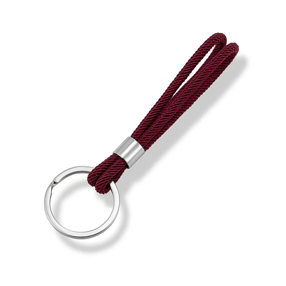 MKENDN Handmade Simple Waterproof Nautical Rope Keychain Outdoor Rock Climbing Camping Rescue Emergency Survival Rope Metal Gift