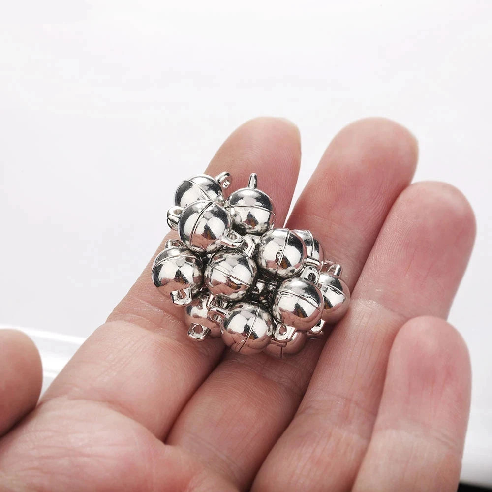 3-20pcs Magnetic Clasps Heart Ball Shape Magnet Connector Beads For Diy Jewelry Making Couple Bracelet Necklace Diy Accessories