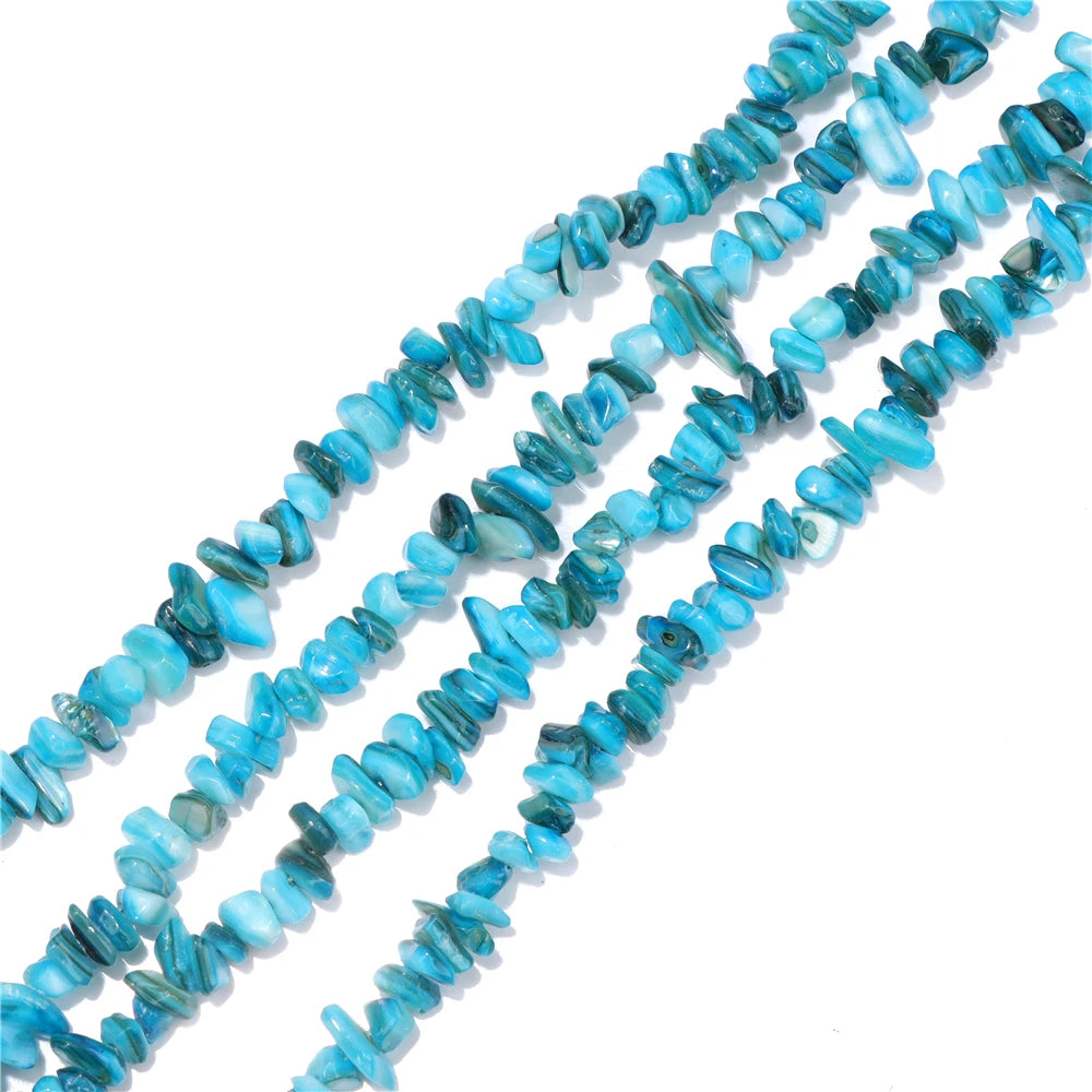 5-8mm Muticolor Shell Beads Natural Dyed Color Irregular Shape Loose Spacer Bead For Jewelry Making Necklace Bracelet DIY