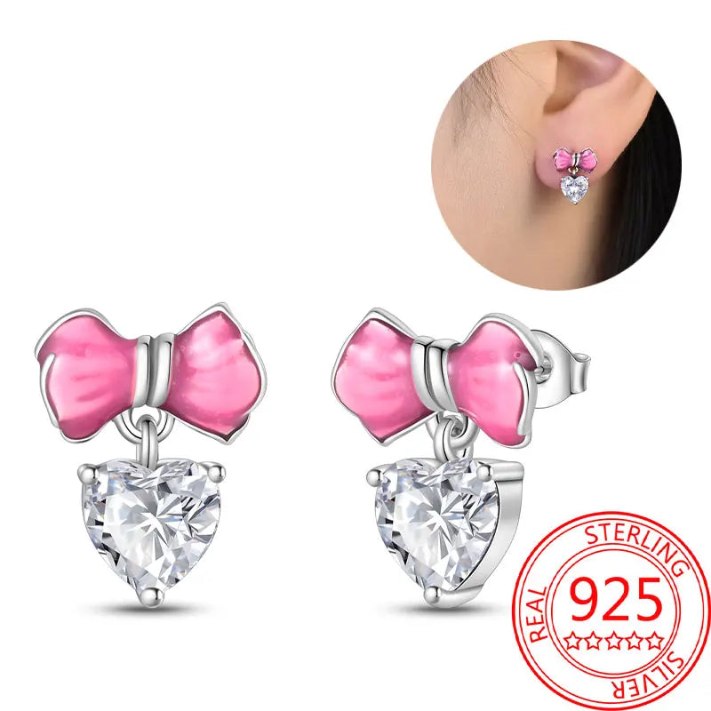 Hot Sale Bee Earrings For Girl Lovely Yellow Black Dancing Bee Happy S925 Hoop Earrings Birthday Gift Silver Jewelry