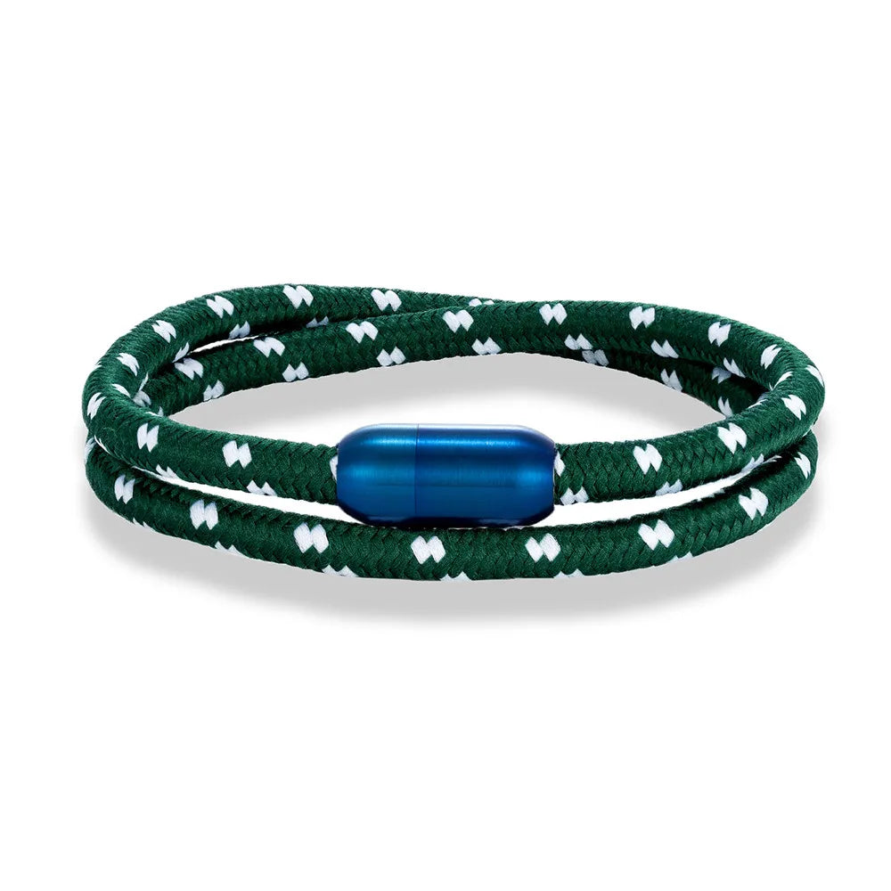 MKENDN Nautical Style Double Strand Rope With Stainless Steel Magnet Clasp Wrap Bangle Unique Sailing-Inspired Gift for Women