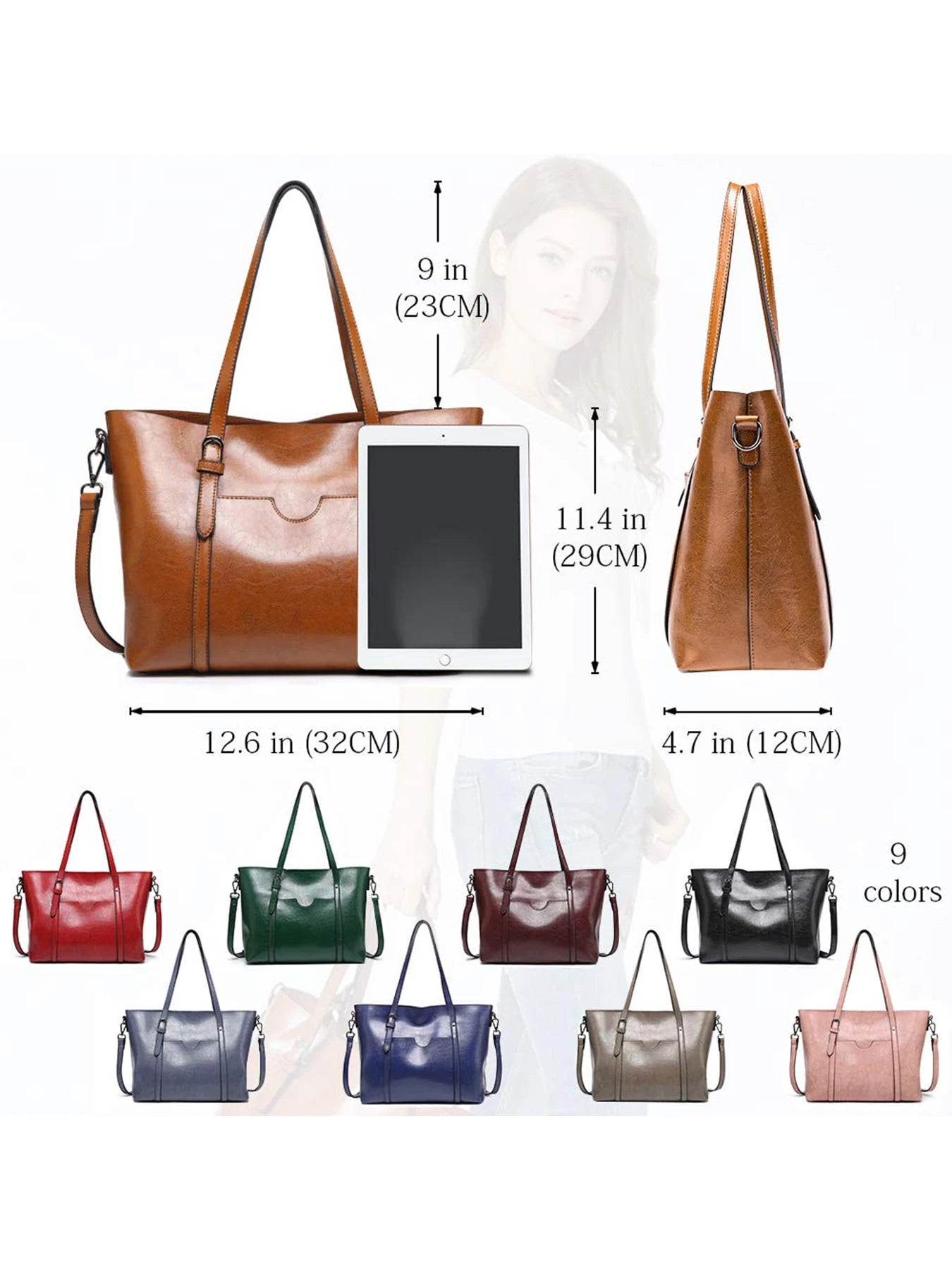 Pahajim Womens Leather Purses and Handbags Top Handle Satchel Bags Tote Bags Tote Purses for Women