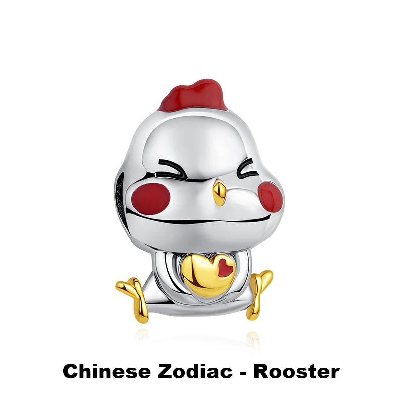 925 Sterling Silver Charms Beads Original Japanese Doll Fortune Cat Charm Fit Brand Bracelets Bangles DIY Jewelry For Women