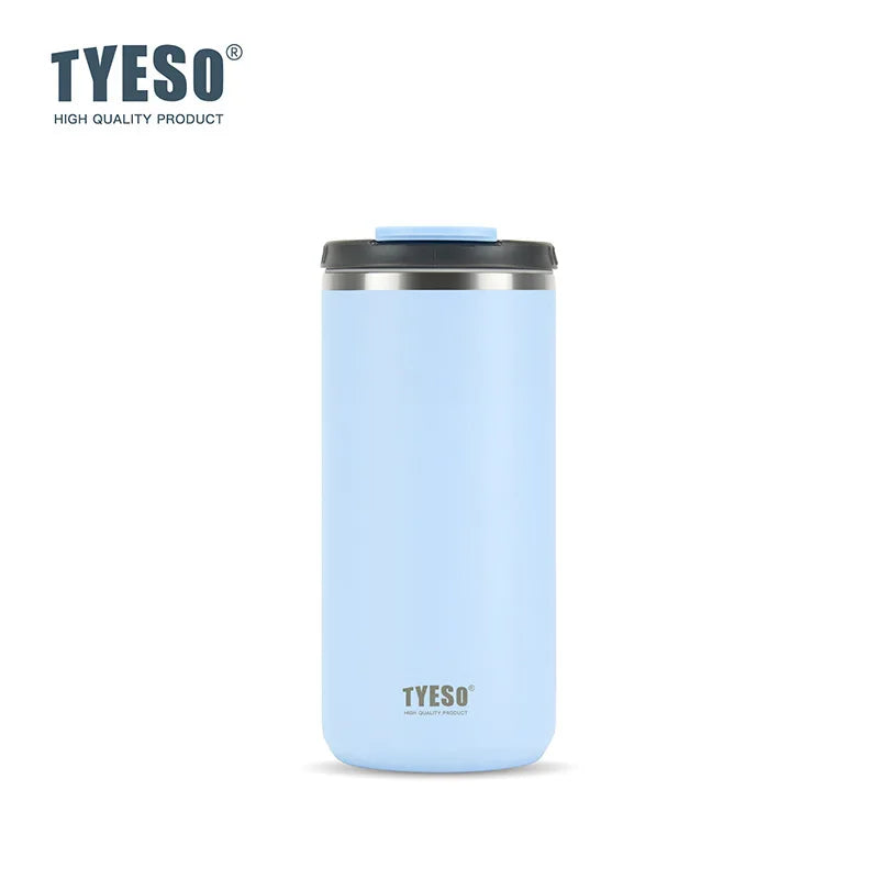 Tyeso Water Bottle 600/750ML Stainless Steel Tumbler Travel Mug Vacuum Leak-Proof Direct Drink Portable Office/Car/Coffee Cup