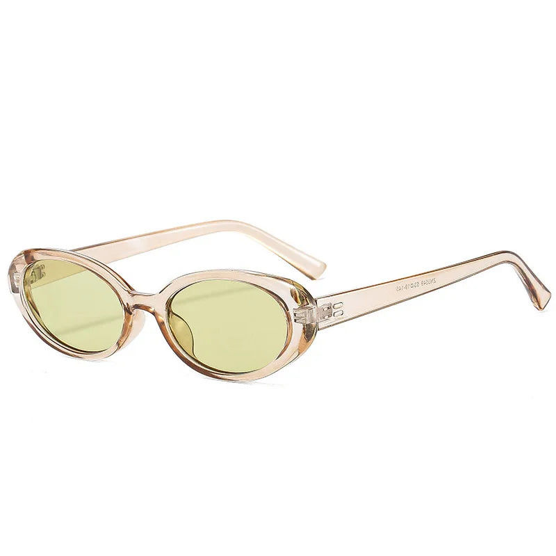 2025 Vintage Small Oval Sunglasses Women Men Rivets Shades Fashion Luxury Sun Glasses UV400 Retro Brand Female Sunglasses Oculus