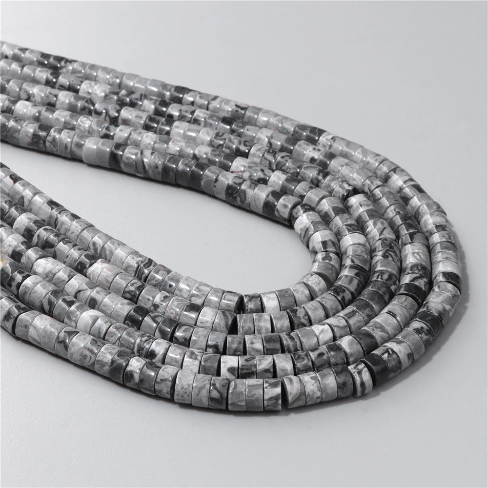 Natural Flat Round Disc Beads 6x3mm Sea Sediment Amethysts Rondelle Spacer Stone Bead For Jewelry Making DIY Bracelet Earrings