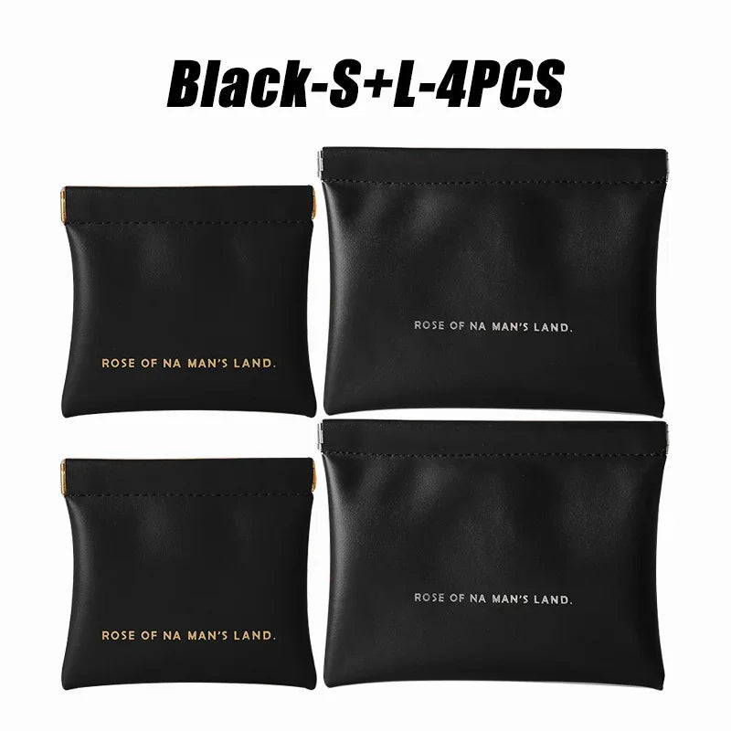 Small Makeup Bag Data Mini Portable Cable  Digital Storage Bag Automatically Closes Wired Earphones Carrying Bag Power Charger