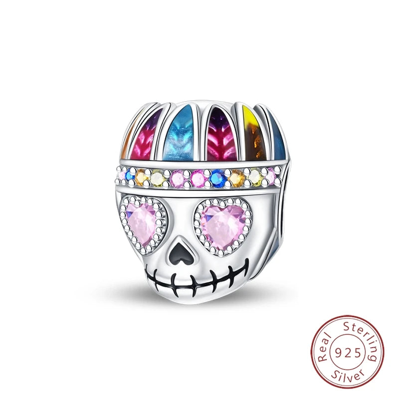 Halloween 925 Sterling Silver Design Charms Beads Pendants Suitable for Original Bracelet DIY Exquisite Making Jewelry