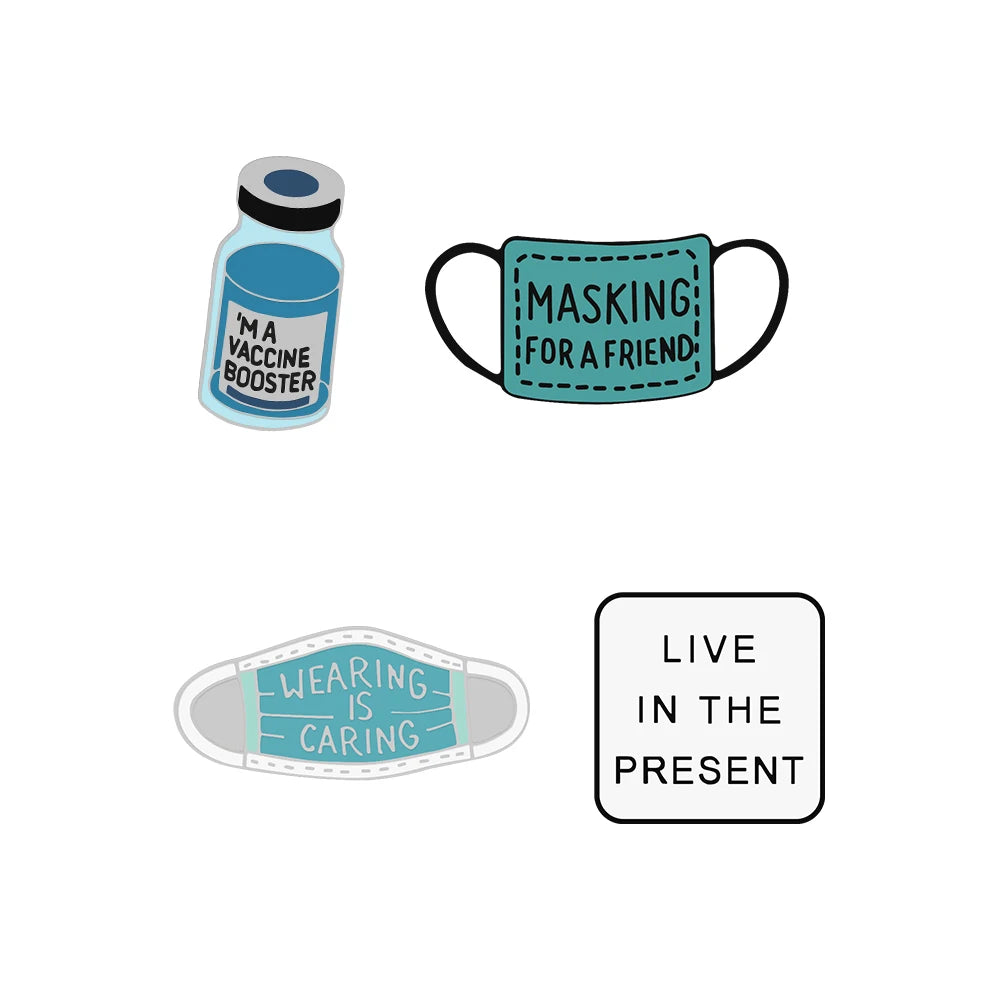 2-9Pcs/Set Cute Cartoon Tooth Brooch Doctor Nurse Mini Stethoscope Thermometer Enamel Pins Lapel Pin Badge Jewelry Gift Dentist