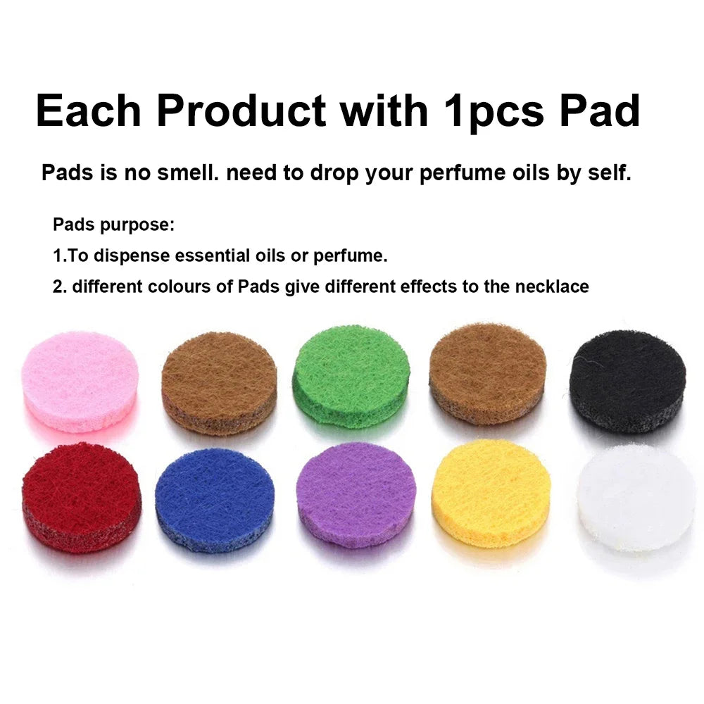 New Aromatherapy Car Perfume Diffuser Stainless Steel 30mm Magnetic Aroma Diffuser Locket Car Air Freshener Vent Clip + 1pcs Pad