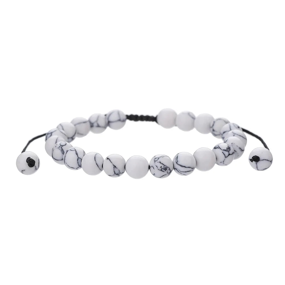 Noter New Braided Adjustable String Bracelet Unisex 4mm/6mm Obsidian Lava Tiger Eyes Stone Healing Braclet Cycling Accessories