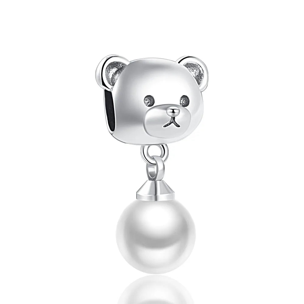 Europe NEW 925 Sterling Silver Spring Flower Bee Charm cute cow duck cat snake dog Bead Fit Original Bracelet Jewelry For Gift