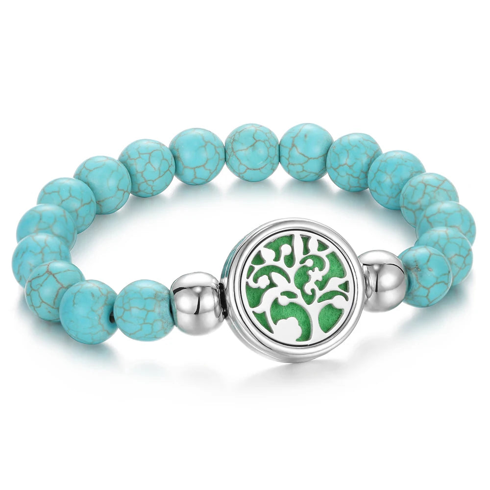 Aromatherapy Beaded Bracelet Aroma Jewelry Essential Oil Bracelet Elastic Beads Bracelet Perfume Aroma Diffuser Locket Bracelets - Madeinsea©