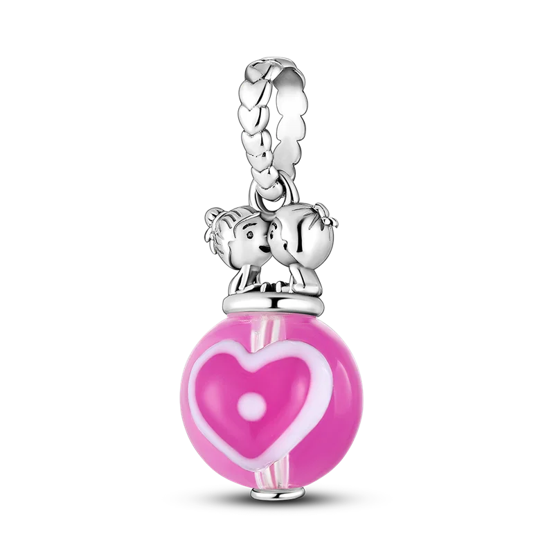 925 Sterling Silver Boy Girl Couple Lovers Beads Marriage Charms Dangle Fit Original  Bracelet Charms Jewelry Women DIY