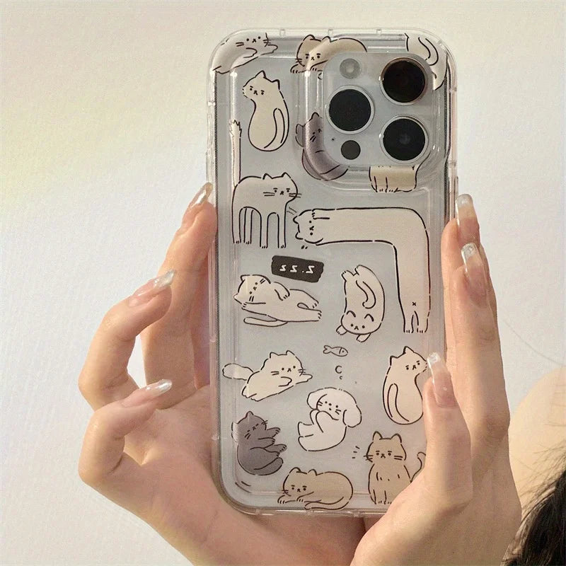 Summer Cartoon Turtle Pattern Case For iPhone 17 16 15 14 7 8 Plus XR 14 13 Pro Max 13 12 16E 17 Air Soft Silicone Clear Cover