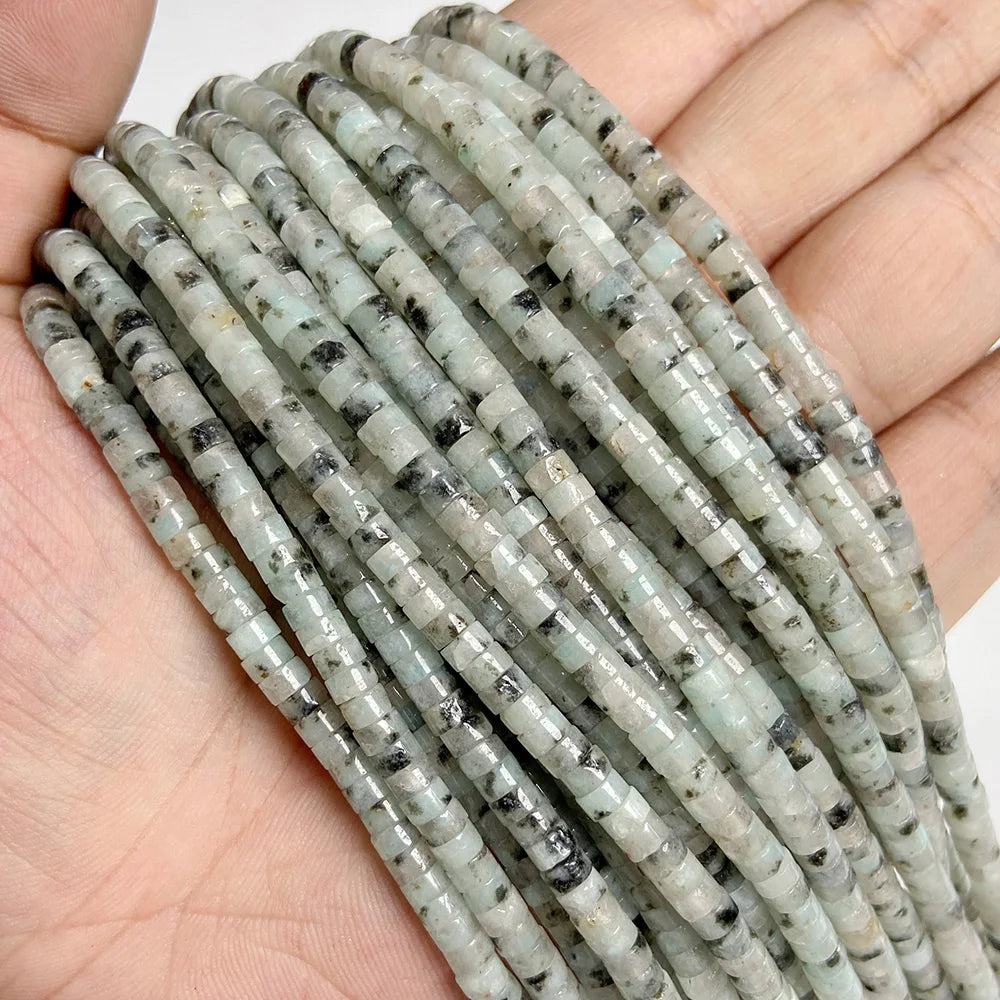 2x4mm Blue Flat Round Stone Bead Imperial Agates Jades Rondelle Loose Beads For Jewelry Making DIY Bracelets Necklace Handmade