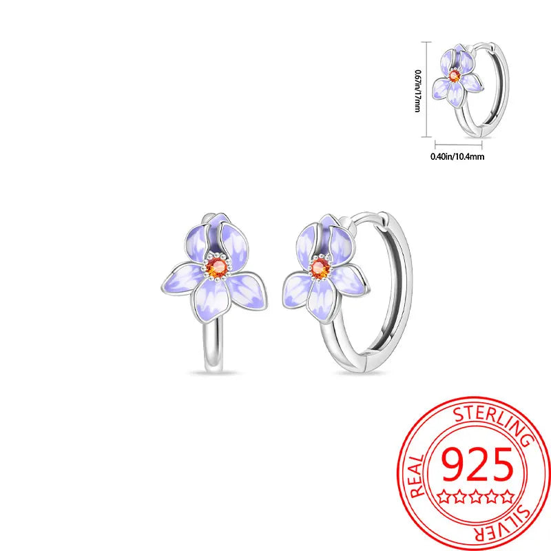 Hot Sale Bee Earrings For Girl Lovely Yellow Black Dancing Bee Happy S925 Hoop Earrings Birthday Gift Silver Jewelry