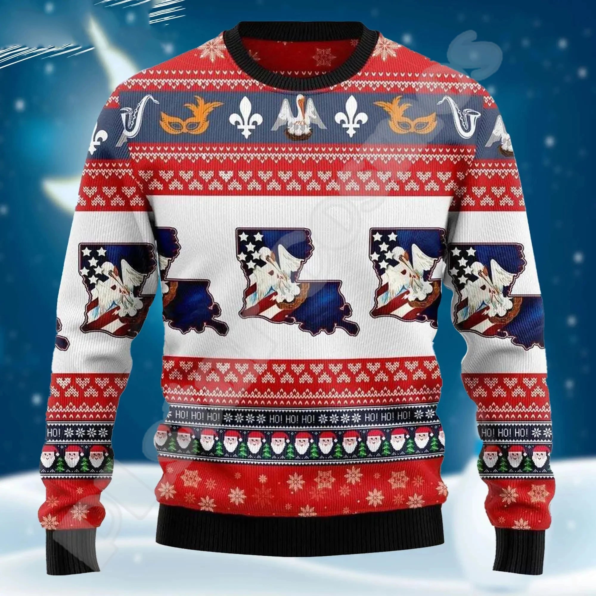 Christmas Knitted Sweater Graffiti Tattoo Retro Vintage Sweatshirts 3DPrint Unisex Pullover Harajuku Casual Funny Long Sleeve X1