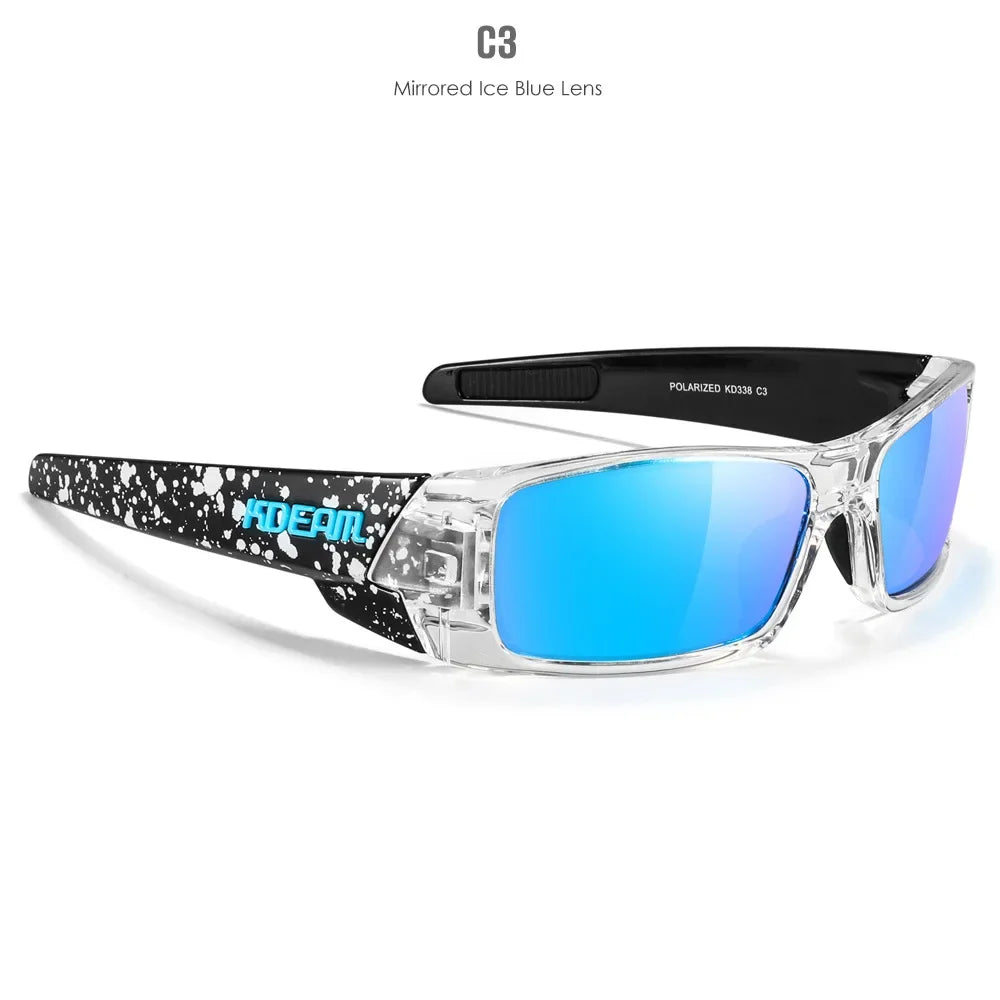 KDEAM Polarisierte Sonnenbrille für Damen und Herren, Autofahrerbrille, rechteckige Sonnenbrille für Herren, vielseitiger Augenschutz, UV400-Schutz