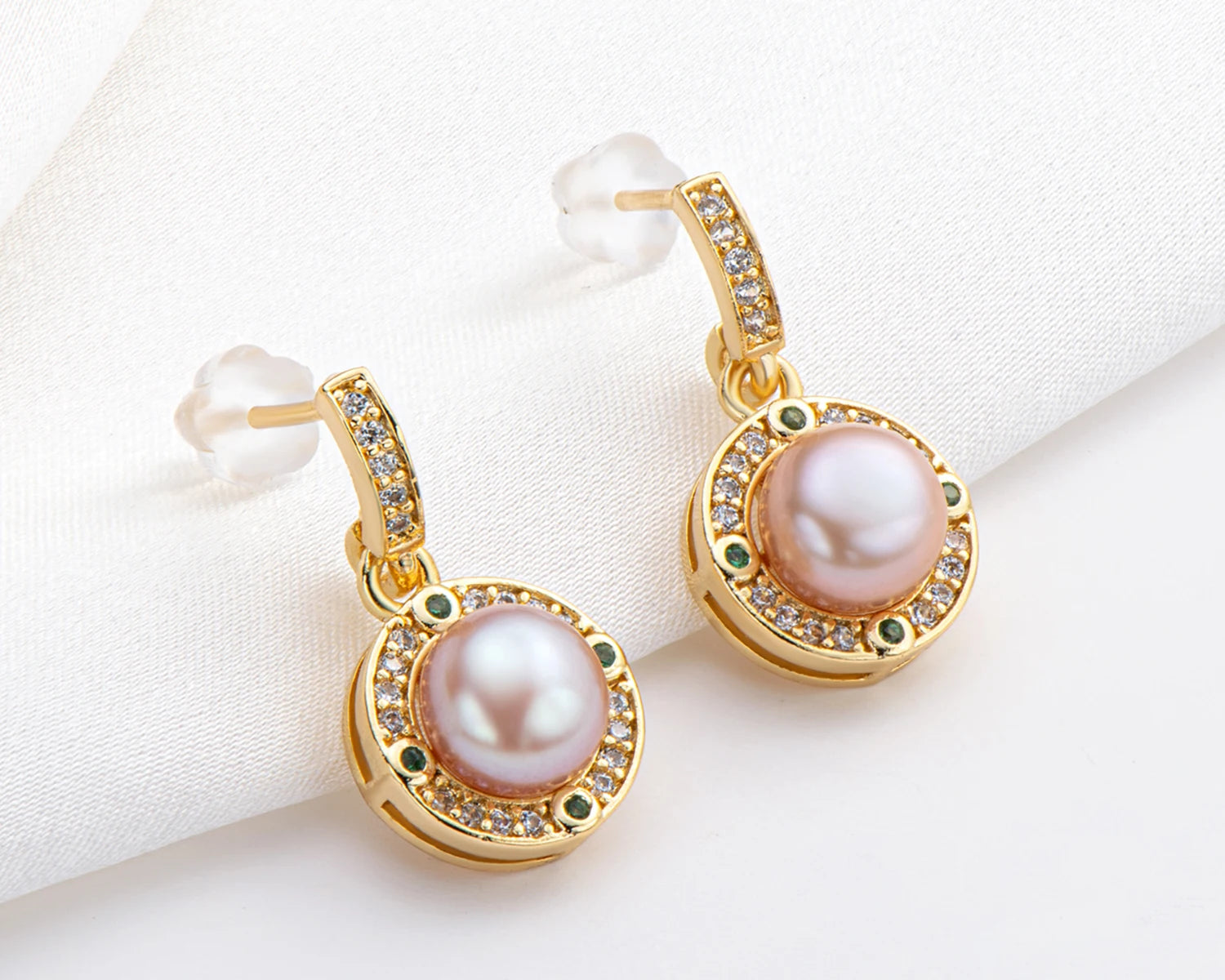 OXTAO 7-7.5Mm Fashion And Elegant Freshwater Pearl Earrings Hanging 14K Gold Filled Earrings Wedding Dinner Jewelry For Women