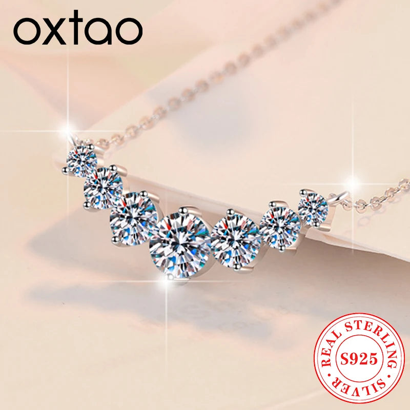 Collier U-Smile en moissanite D VVS1 pour femme, diamant de laboratoire scintillant couleur D, collier de luxe en argent sterling 925 certifié GRA